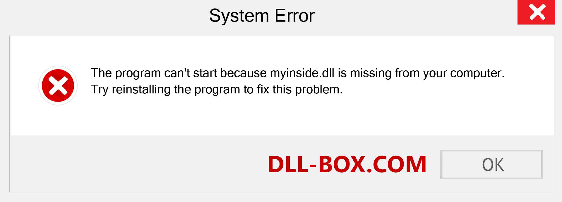  myinside.dll file is missing?. Download for Windows 7, 8, 10 - Fix  myinside dll Missing Error on Windows, photos, images